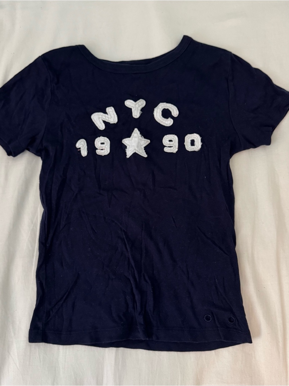 Urban Outfitters Navy Short-Sleeve NYC 1990 Graphic Tee